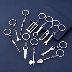 Father's Day Dad Gift Practical Tool Pocket Buckle, Hammer, Wrench, Pliers, Shovel, Men's Creative Car Bag Keyring