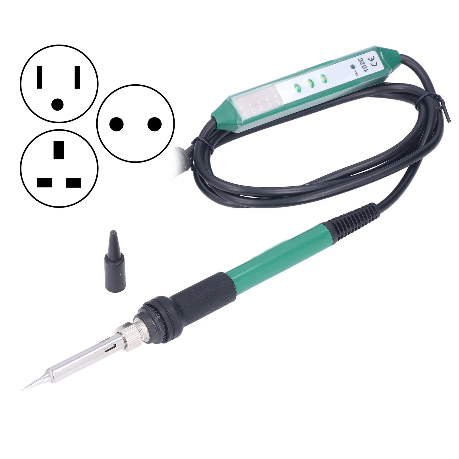 Ceramic  Soldering Iron Electric Soldering Iron Adjustable Temperature Control Portable Pointed Welding Tool BST‑102C