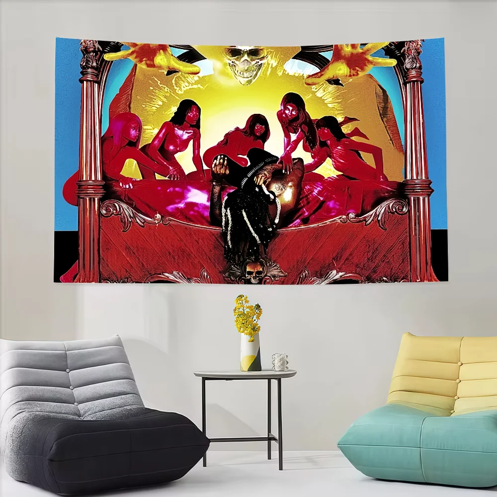 Rapper OsamaSon Jump Out flag Decoration Art Picnic Party Home Hanging Camping Outdoor Party Banner