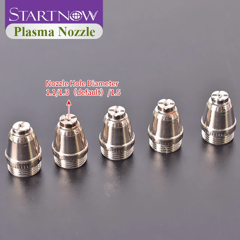 Startnow Plasma AG60 25PCS Nozzle Caliber 1.3 Electrode Shield Cups Kits  SG55 WSD60 For Plasma CNC Cutters Consumables