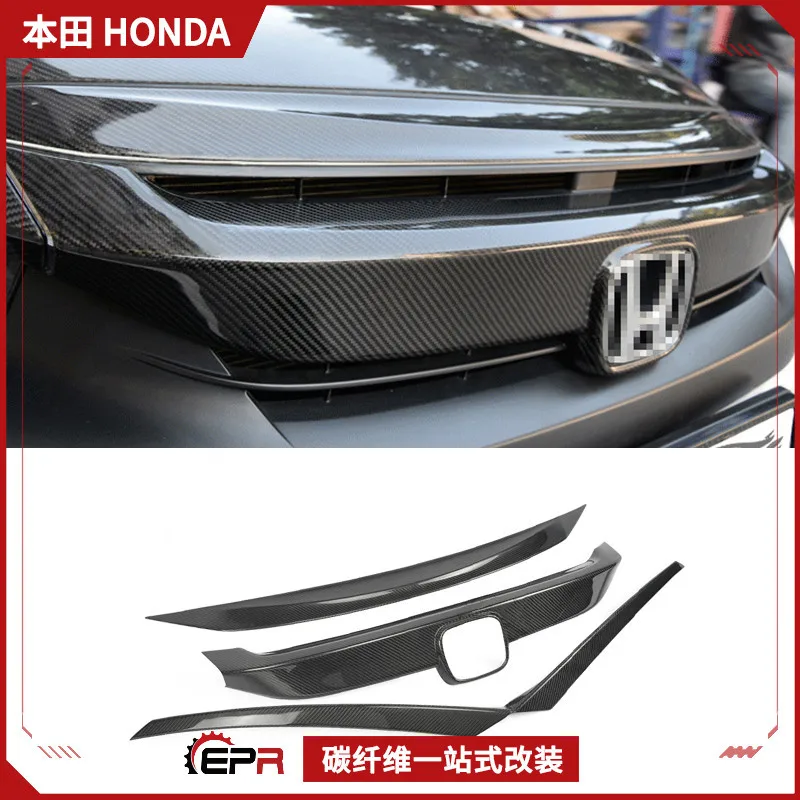 

Подходит для Honda 10-го поколения Civic FC FK7, модифицированные детали из углеродного волокна, передняя сетчатая крышка, крышка машины li