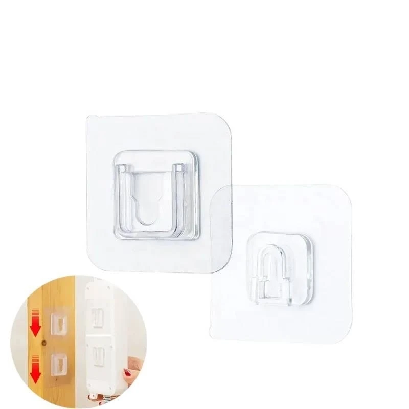 5-30 pairs Cable Organizer Clips Double-Sided Adhesive Wall Hooks Hanger Strong Transparent Suction Cup Wall Holder For Kitchen