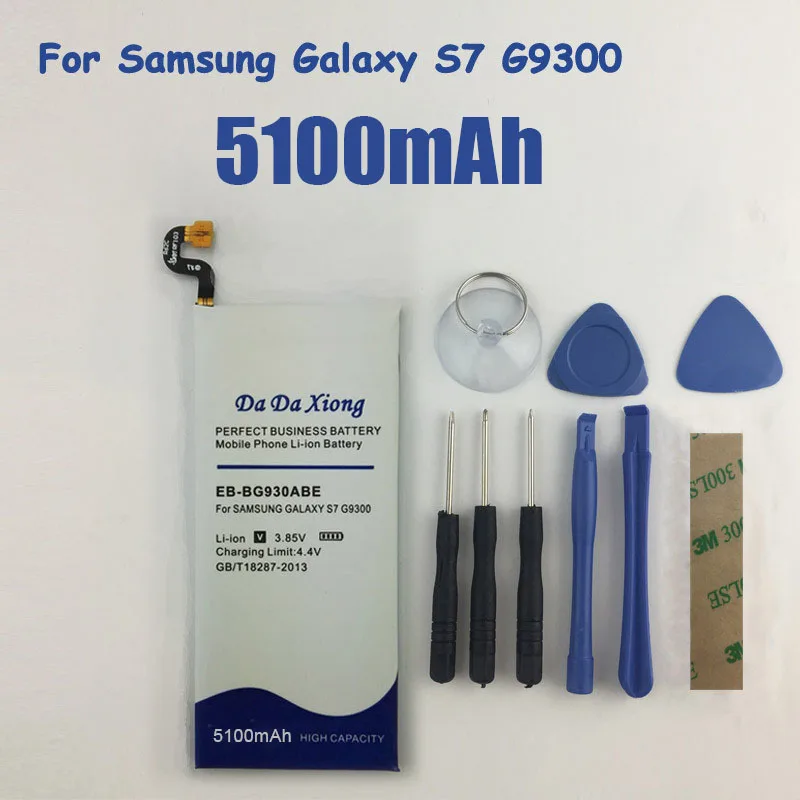 EB-BG930ABE แบตเตอรี่สำหรับ Samsung GALAXY S7 G9300 SM-G9300 SM-G930 G930 G930F G930A G9308เปลี่ยน Bateria 5100MAh