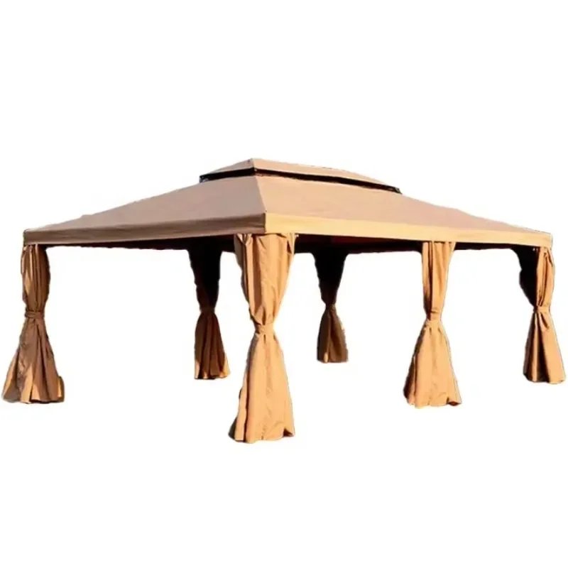 All Weather Garden Outdoor Pavilion Metal Double Roof