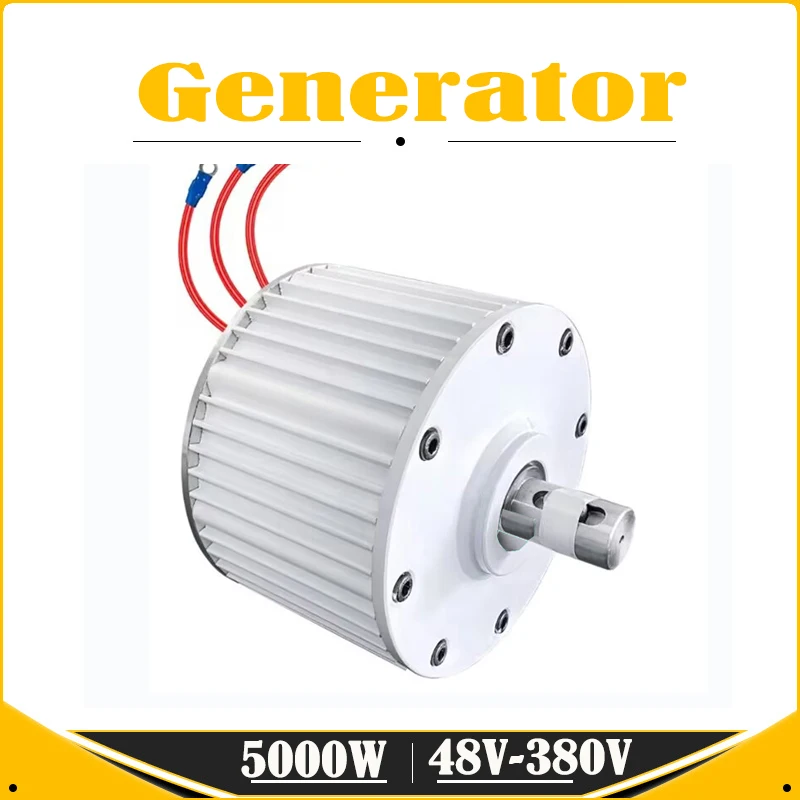 

5000W Electric Alternator Generator Low RPM Motor Permanent Magnet Rare Earth Turbine 48V 96V 110V 120V 220V 5000W With Base