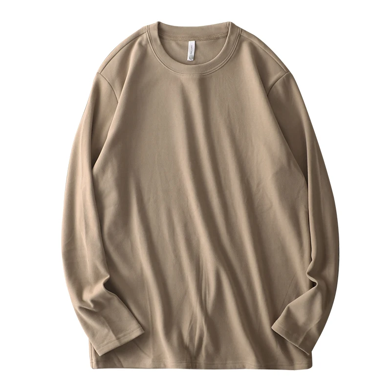 DUKEEN Dralon Shirt for Men Long-Sleeved Bluse Thickened Thermal Underwear Top 350G Heavyweight T-Shirt Winter Men\'s Clothing