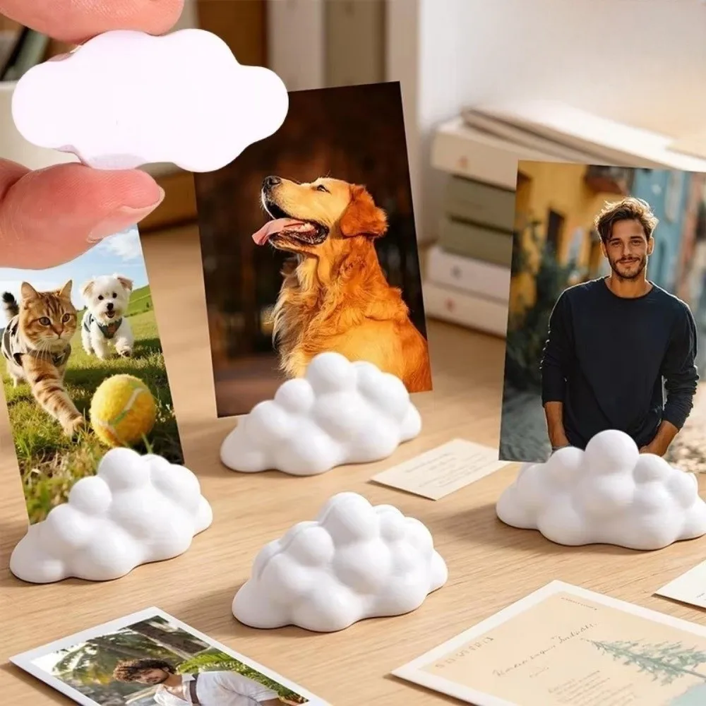 3pcs Mini Picture Frame Cloud-Shaped Photo Holders Funny Decorations Desktop Ornaments 3D Printed