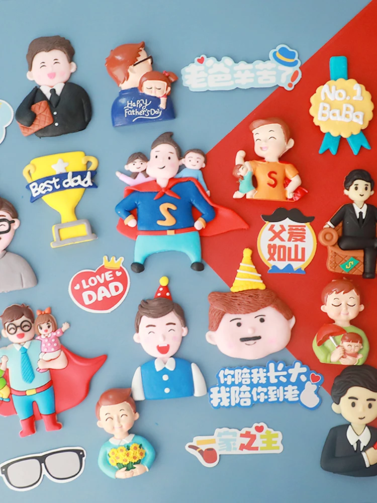 Collectio Super Dad Cake Topper Love Dad Father Birthday Cake Topper for Father\'s day Daddy Birthday Party Cake Decorations Gift