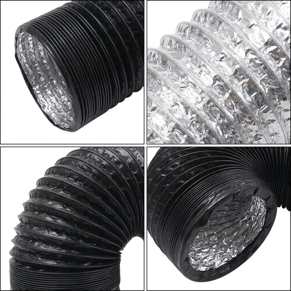 150mm Vent Hose 150mm Diameter Aluminium Vent Hose Enhanced Connector Protection High-quality PVC Film Home Ventilation