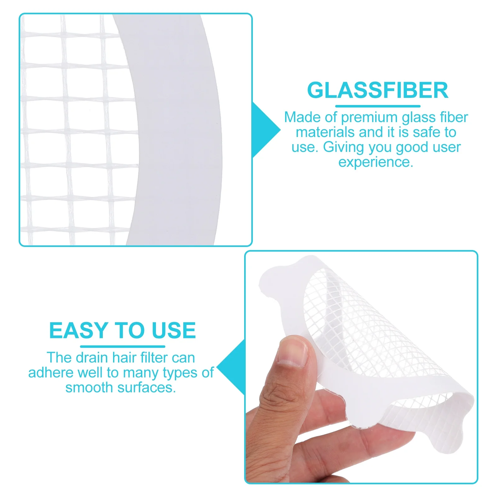 

25Pcs Floor Drain Stickers Disposable Hair Filtering Mesh Shower Sewer Filter Anti-Blocking Debris Filter Kitchen Sink Drain