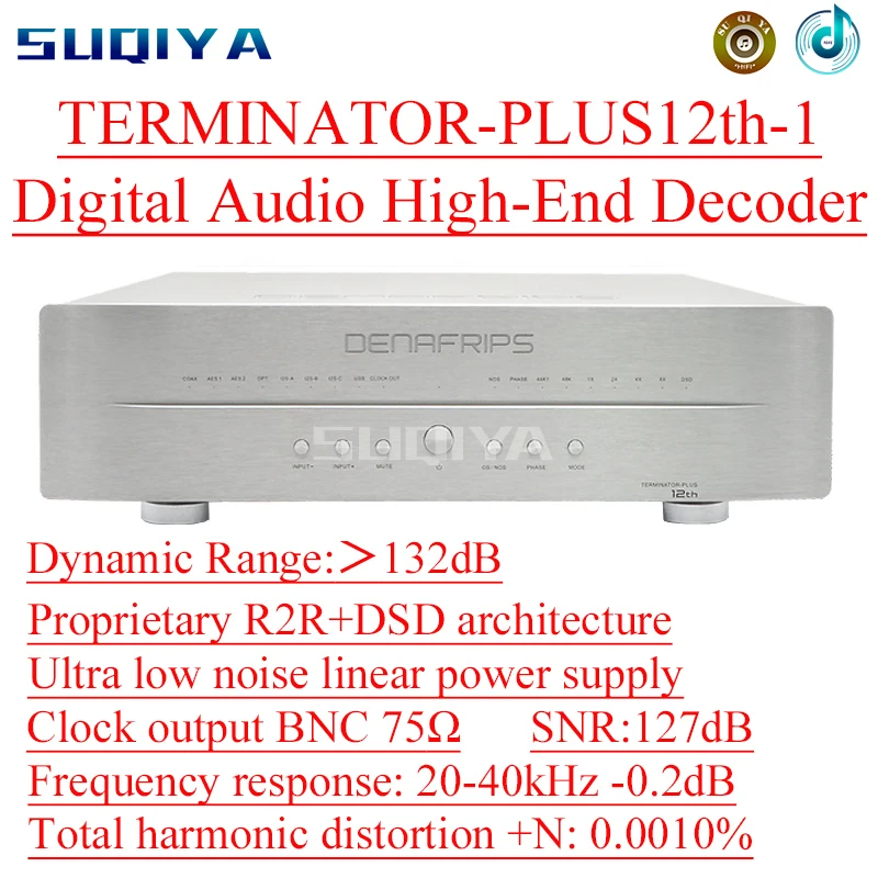 Decodificador Hi-End de Áudio Digital GAN, Arquitetura R2R + DSD, Ruído Ultra Baixo, Fonte de Alimentação Linear, Saída do Relógio