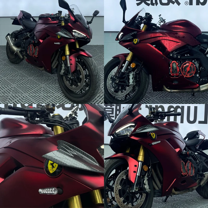 PET Romance Red Vinyl Wrap Car PET Romani Red Vinyl Wrap Stickers for Car Film Cover matte metallic  for Motorcycle accessories
