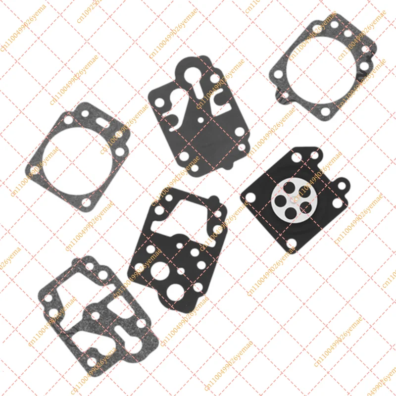 5 Sets Carburetor Repair Rebuild Kit, Small Engine Gasket & Needle Valve Set
