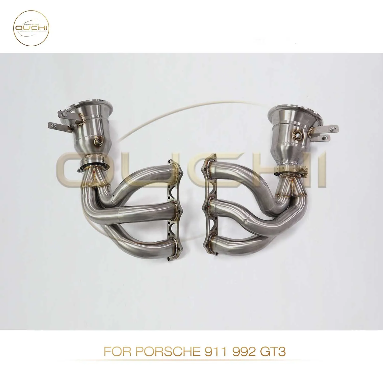 Performance manifold Downpipe for Porsche 911 992 GT3 OUCHI Exhaust System Stainless steel Headers Without heat shield