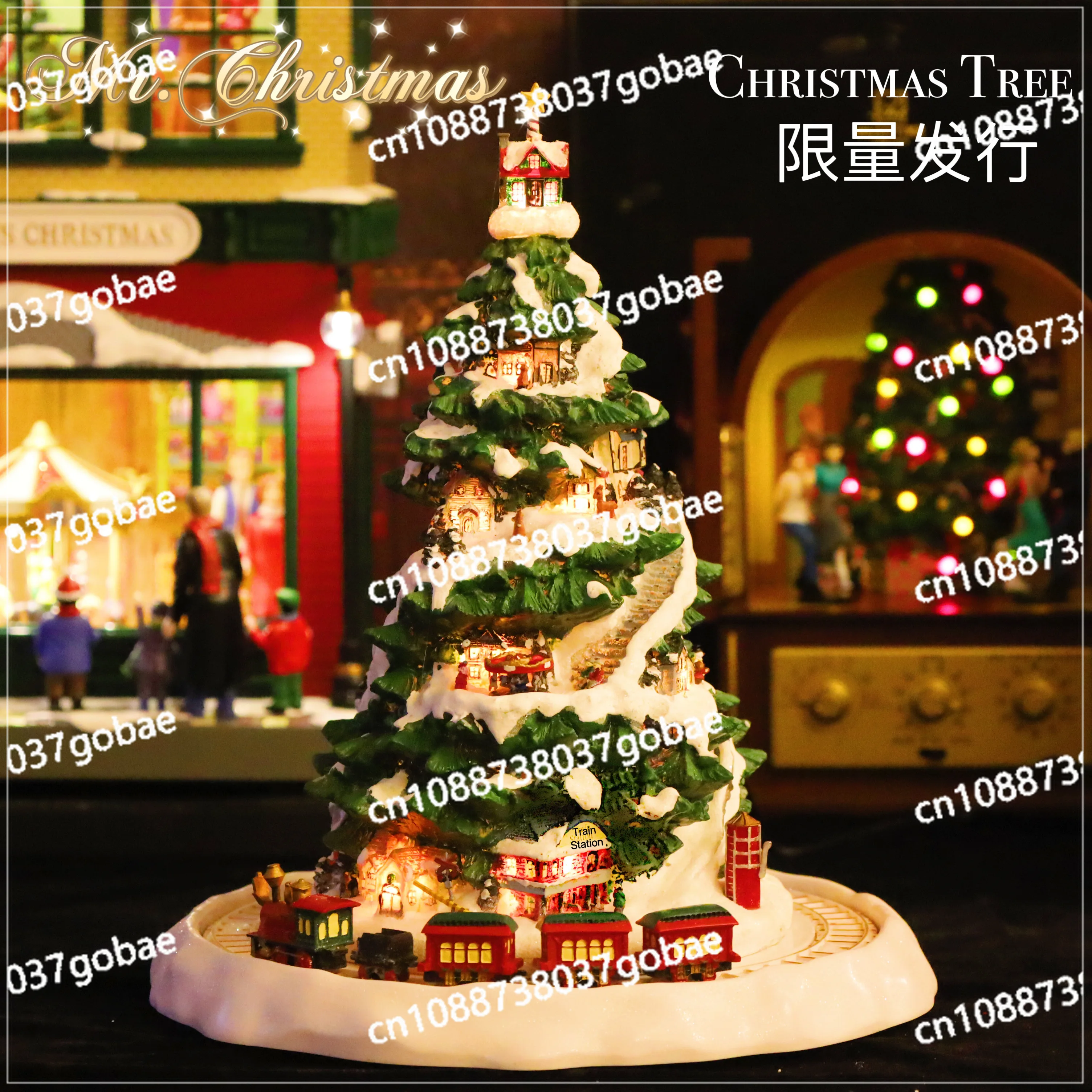 American Mr. Christmas Mr.Christmas Christmas Tree Train To Send Boys and Girls Girlfriends Birthday Gifts Music Box