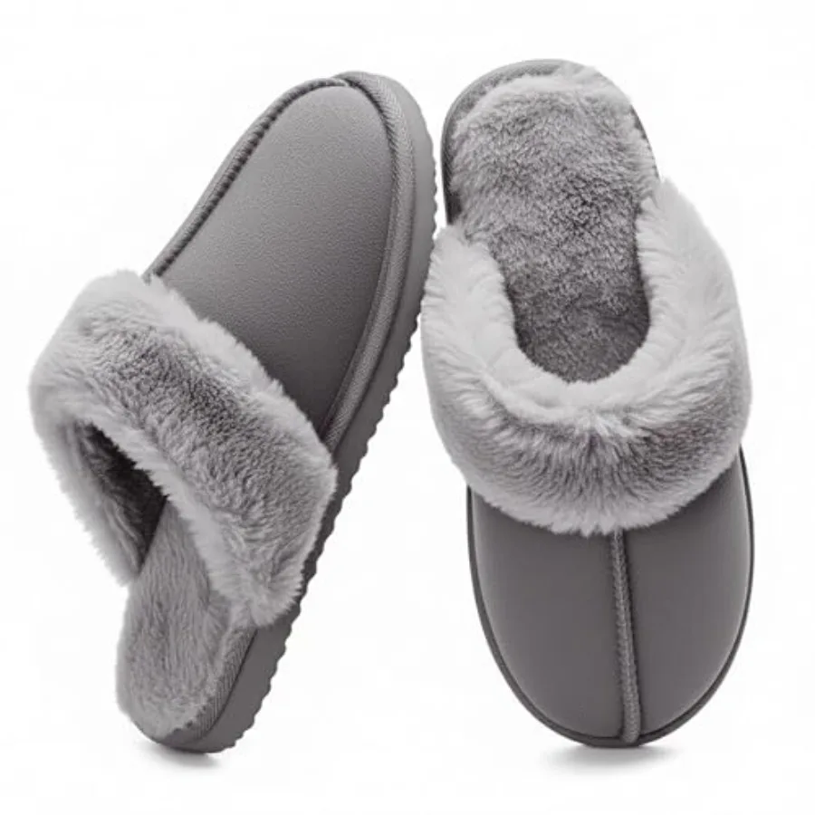 

Теплые домашние тапочки OOW Fuzzy для женщин: уютные, из искусственного меха, с эффектом памяти, для дома и улицы