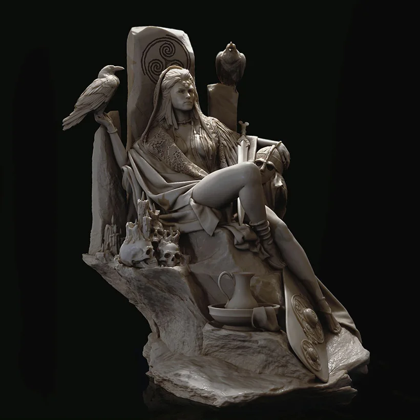 

Модель-фигурка из смолы в масштабе 1/24, Великая королева Морриган, в разобранном и неокрашенном виде, 3D-печать, игрушка для самостоятельной сборки, 066