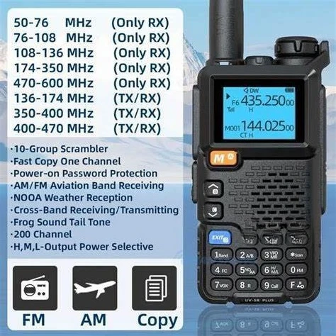 K5 walkie-talkie, dual-segment dual display, one-click frequency matching, outdoor fleet travel, walkie-talkie