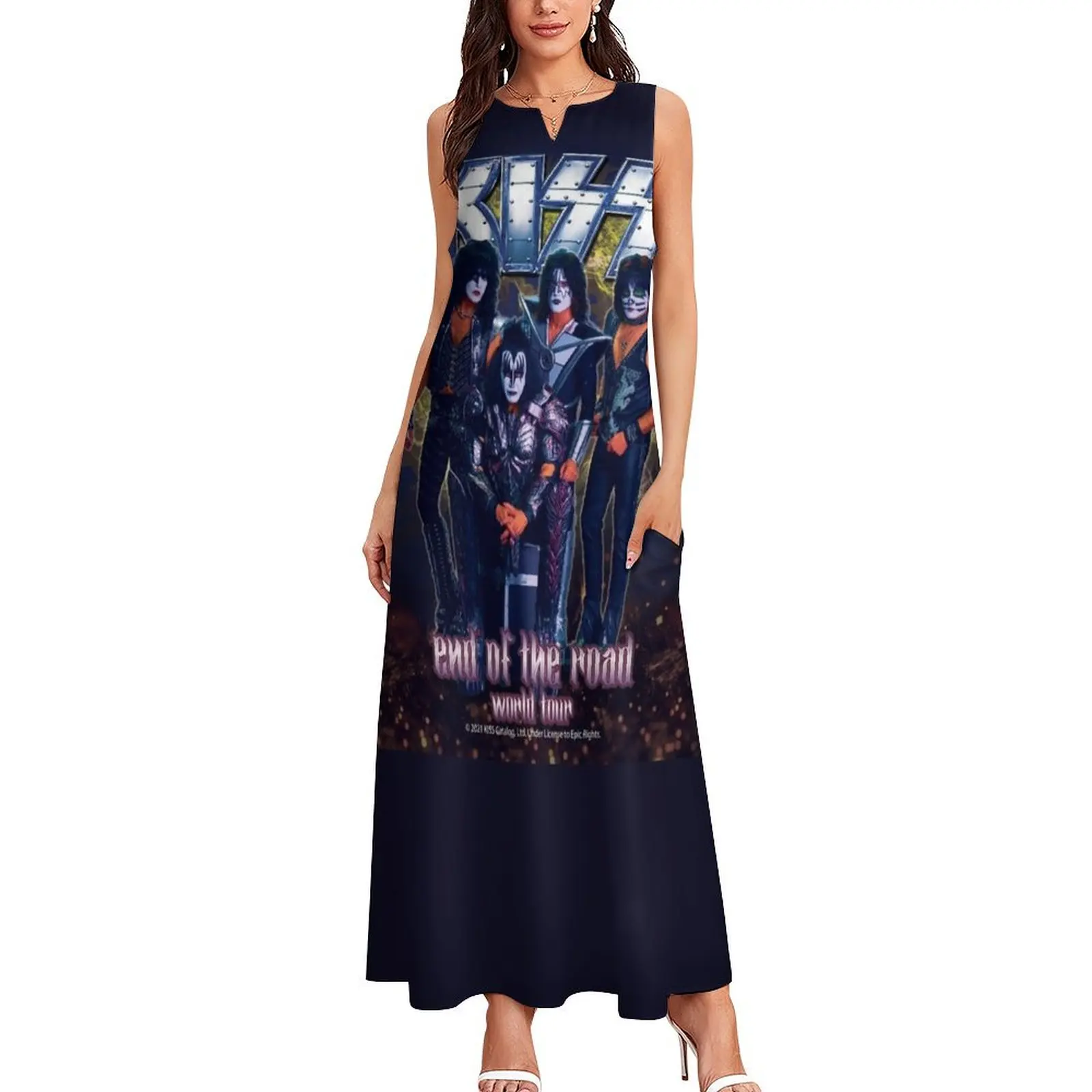 KISS Band-End of the Road World Tour Long Dress summer clothes Women's skirt Aesthetic clothing