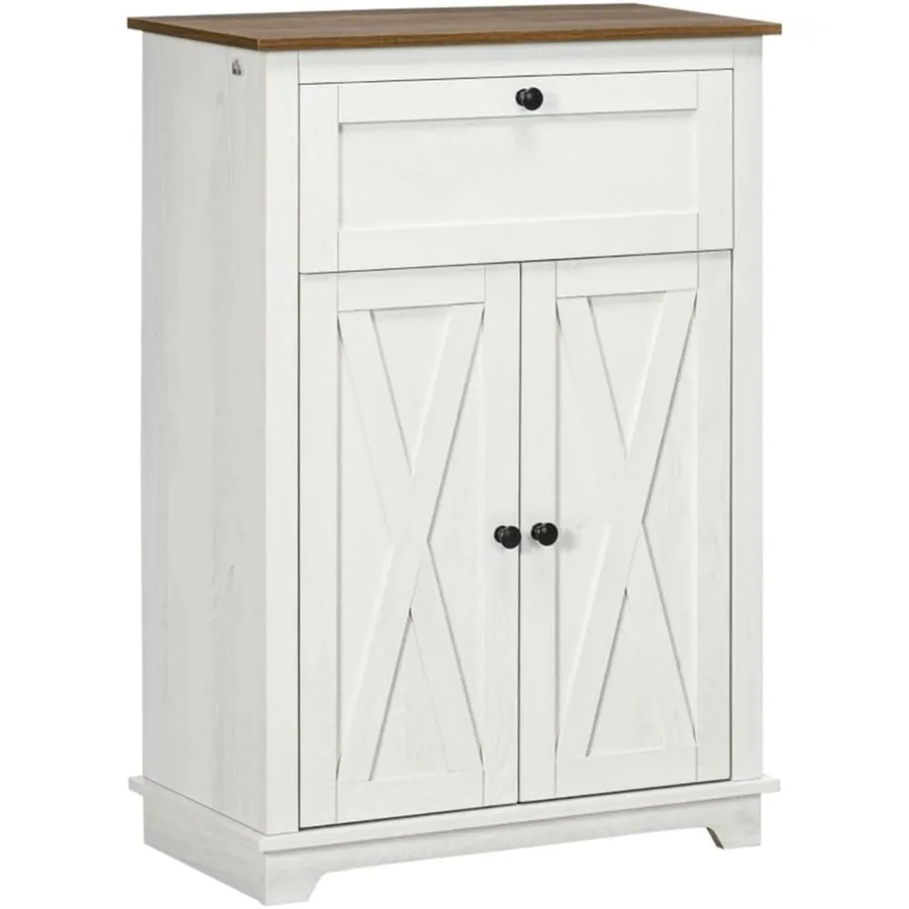 Coffee Bar Cabinet Storage Cabinets,Modern Buffet Sideboard,Large tabletop drawer and a 2-tier Storage Cabinet for Bathroom