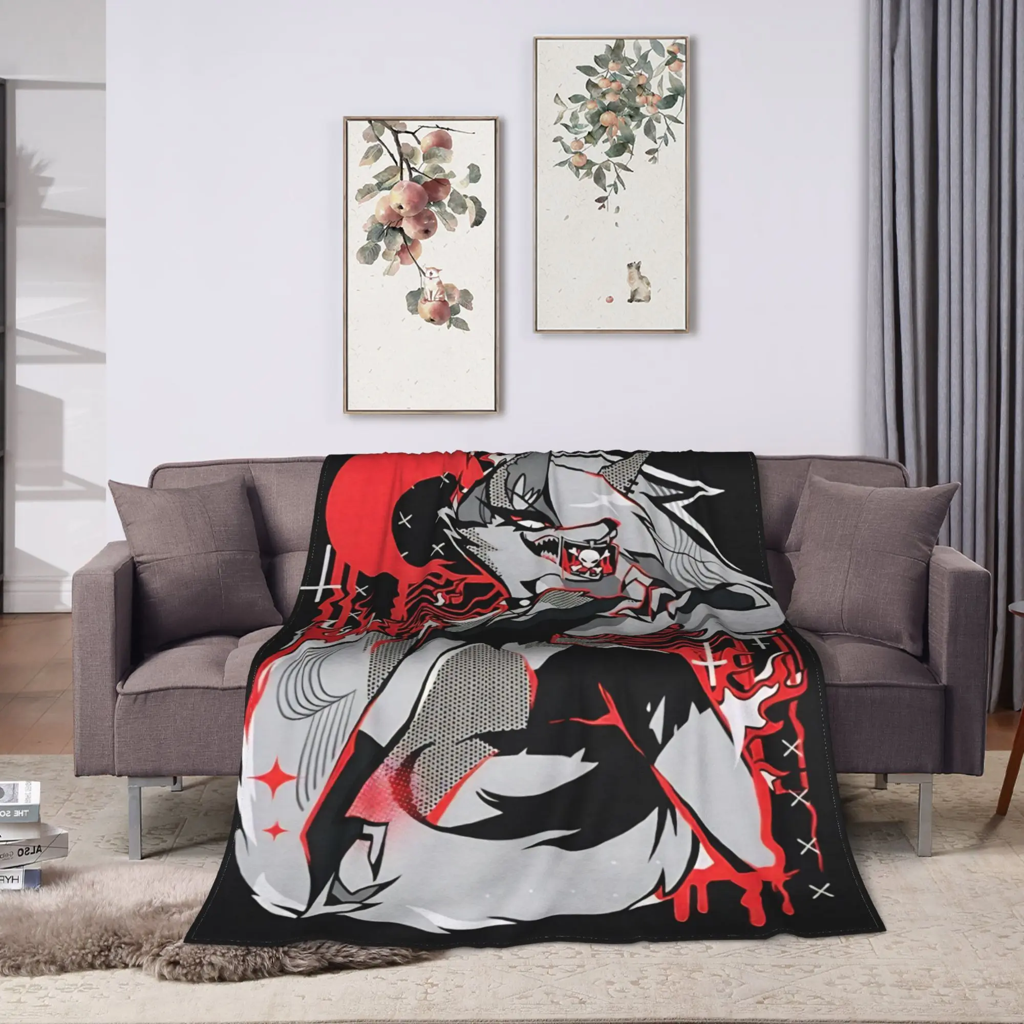 Sexy Loona Helluva Boss Anime Blanket Quality Soft Warm  Bedding Throws Spring Kids Couch Chair Sofa Bed Fashion Bedspread