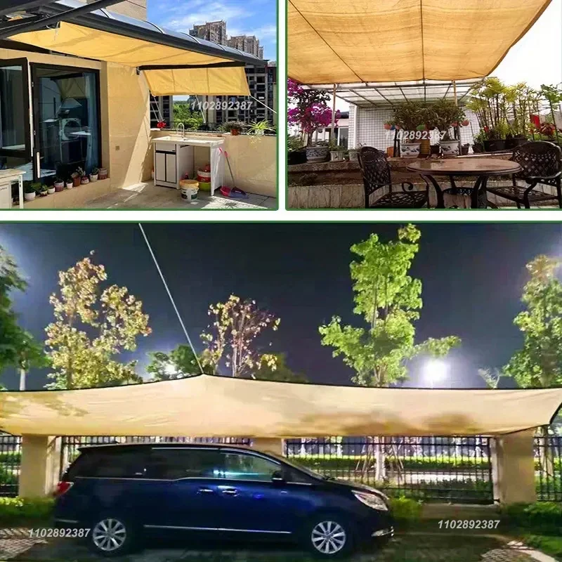 Garden Sunshade Net Terrace Camping Sunshade Net UV Protection Sunscreen Fabric Anti-ultraviolet Awning Plant Cover Net