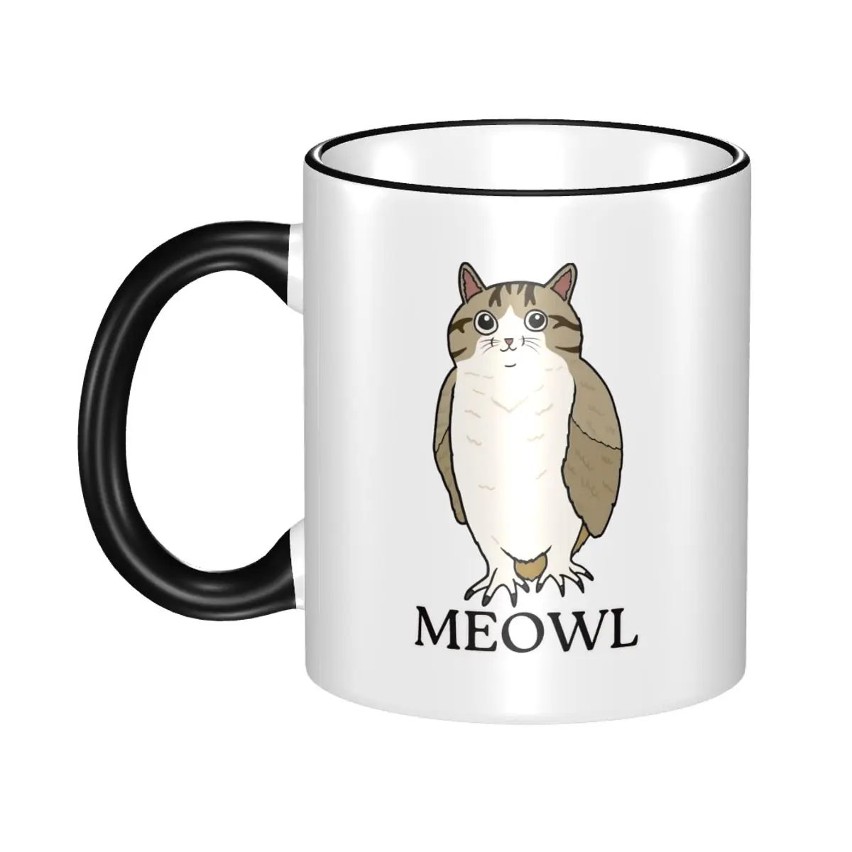 

Meowl Meme Accessories Coffee Mug Cute Cat Owl Cup Gift