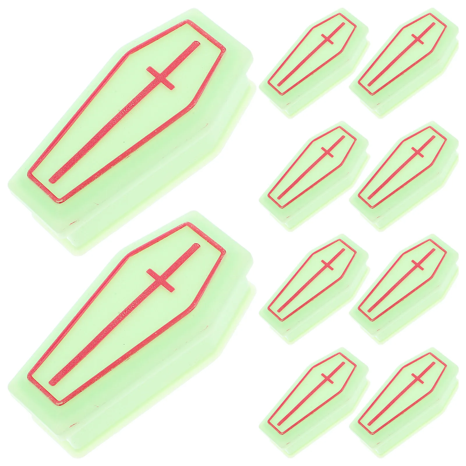 10Pcs Tiny Coffin Boxes Fine Material Spooky Atmosphere Table Centerpiece Party Prank Decoration Miniature Coffin Box