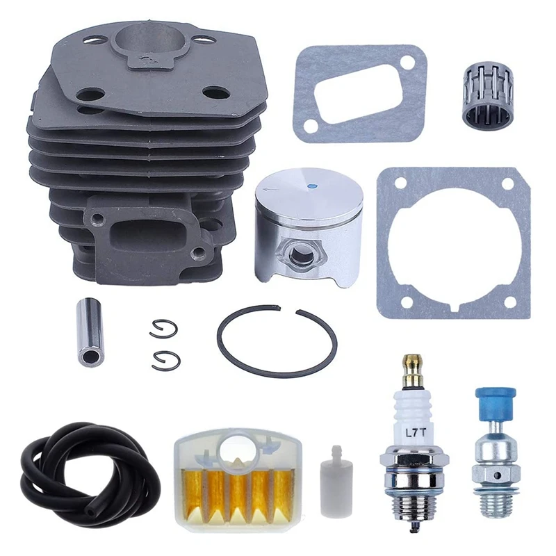 

44Mm Cylinder Piston Kit For Husqvarna 350 351 Air Fuel Filter Line Decompression Valve Chainsaw Replace Spare Part