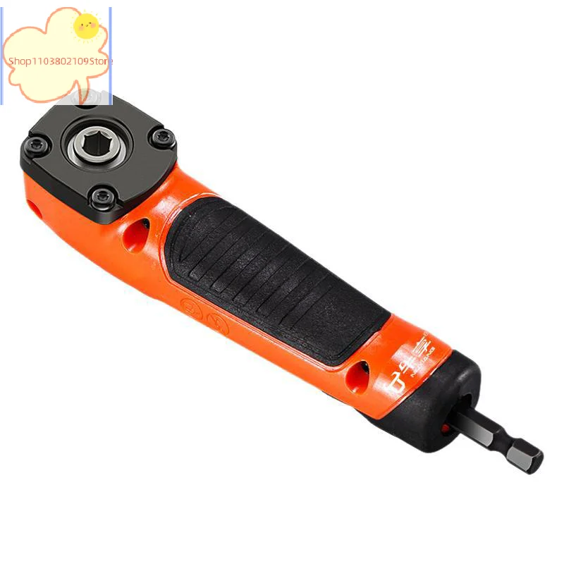 【HT】Nuevo destornillador eléctrico multifuncional de 1 pieza, alto torque 90 °   Destornillador de ángulo recto, herramienta manual, azul y naranja