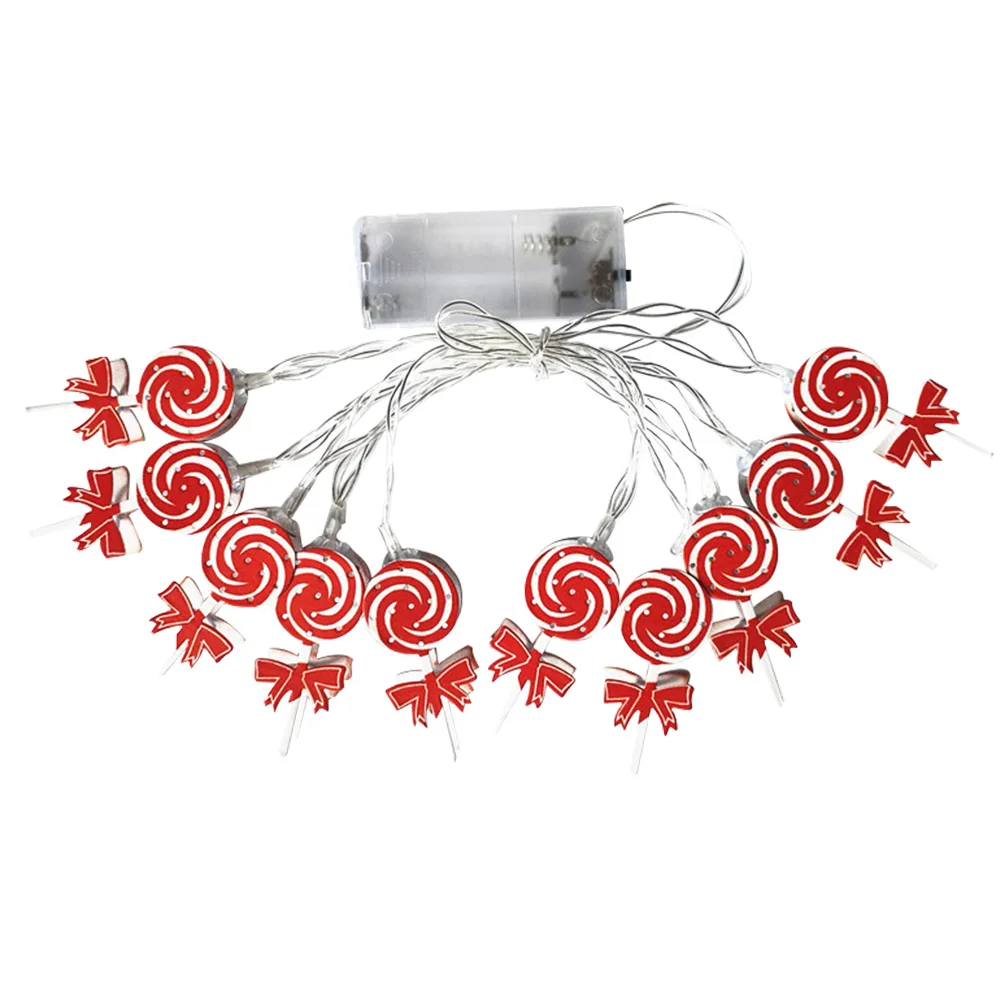 

1 pc Lollipop Shape String Lights Adorable Led Decorative Candy Light String For Bedroom Party Christmas Decoration