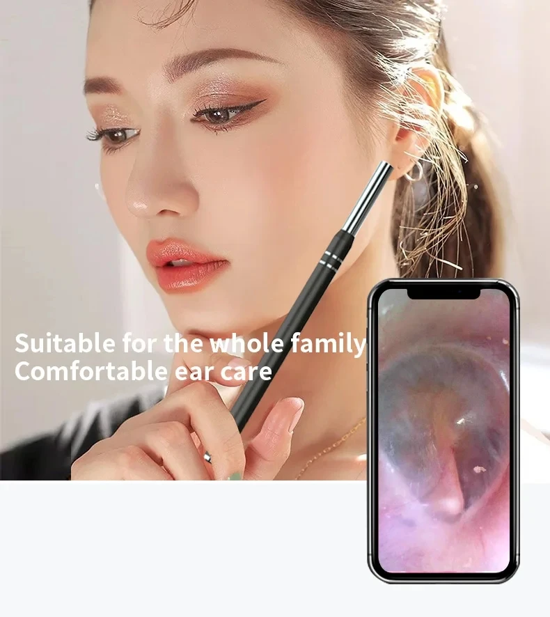 Smart Ear Cleaner Endoscope Spoon 5.5mm Waterproof Camera Earwax Visual Oral Inspection Support Android PC Ear Cleaning Tool