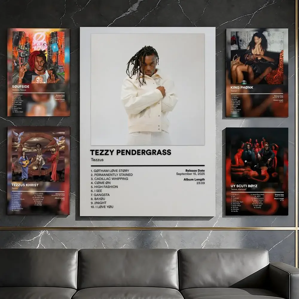 Singer T-TezzusS Album Poster Waterproof Peel & Stick Wall Sticker Self Adhesive Art Decor For Living Room Bedroom