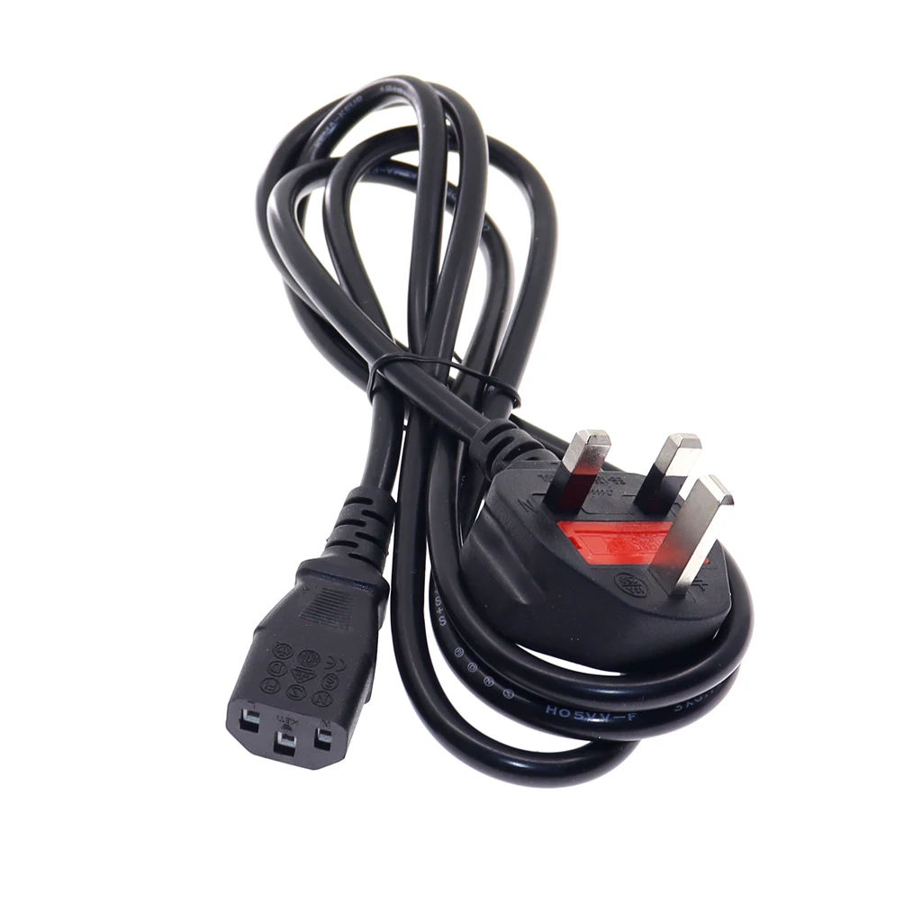 UK BS1363 3 Pin Plug to IEC320 C13 Power Cord Cable for Power Supply,Monitor,Rice Cooker AC Adapter 1.5M/1.8M 250V 13A