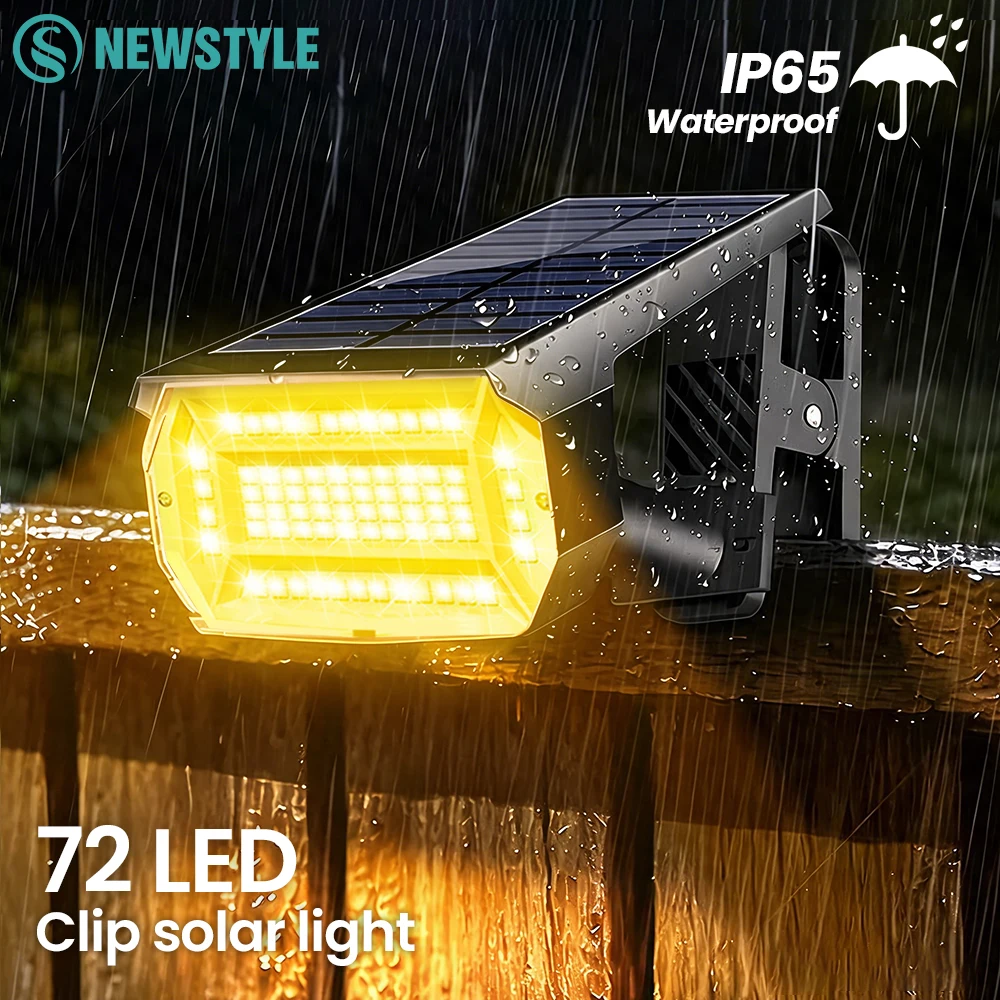 Projecteurs solaires à clipser pour extérieur, 2-en-1, étanches IP65, alimentés par énergie solaire, pour jardin, mur, allée extérieure