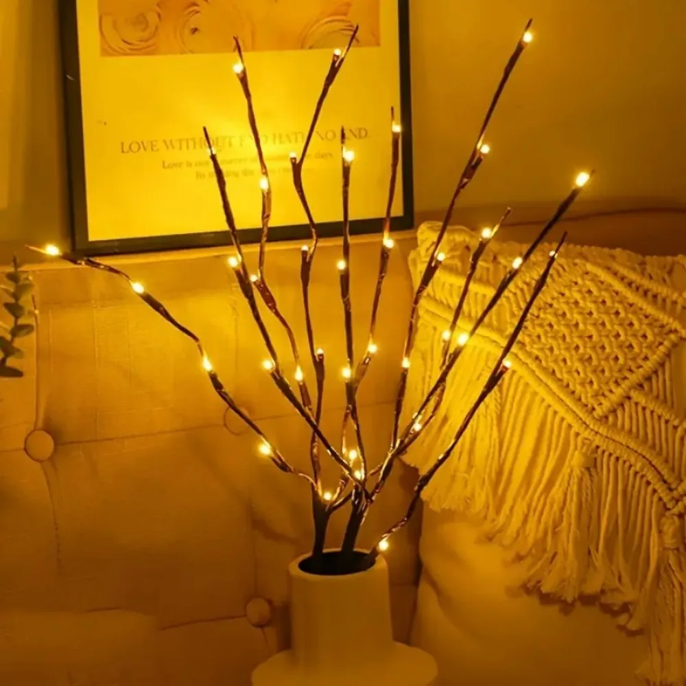 1PC LED Battery Box Simulation Brown Tree Branch Light, Excluding Battery,Used For Indoor Parties And Home Decoration