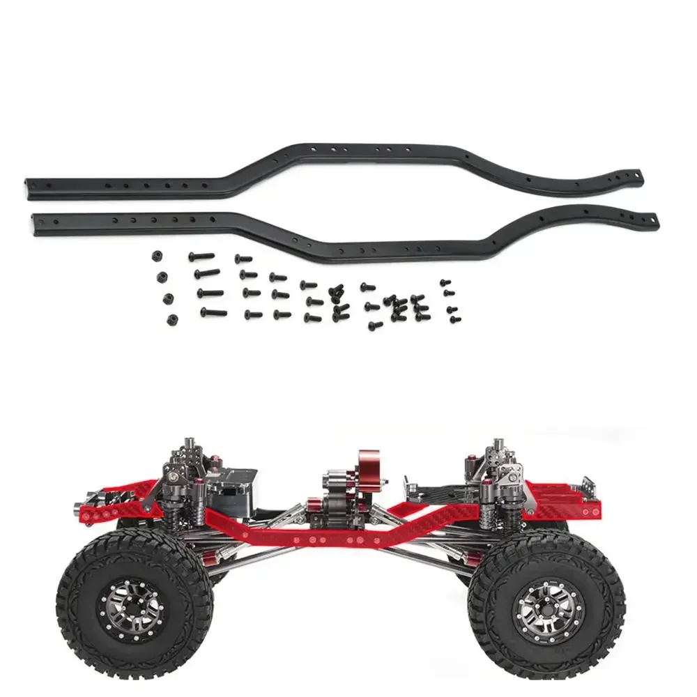 2PCS Metal Black Girder Side Frame Chassis for RC Crawler SCX10 & SCX10 II 90046 90047