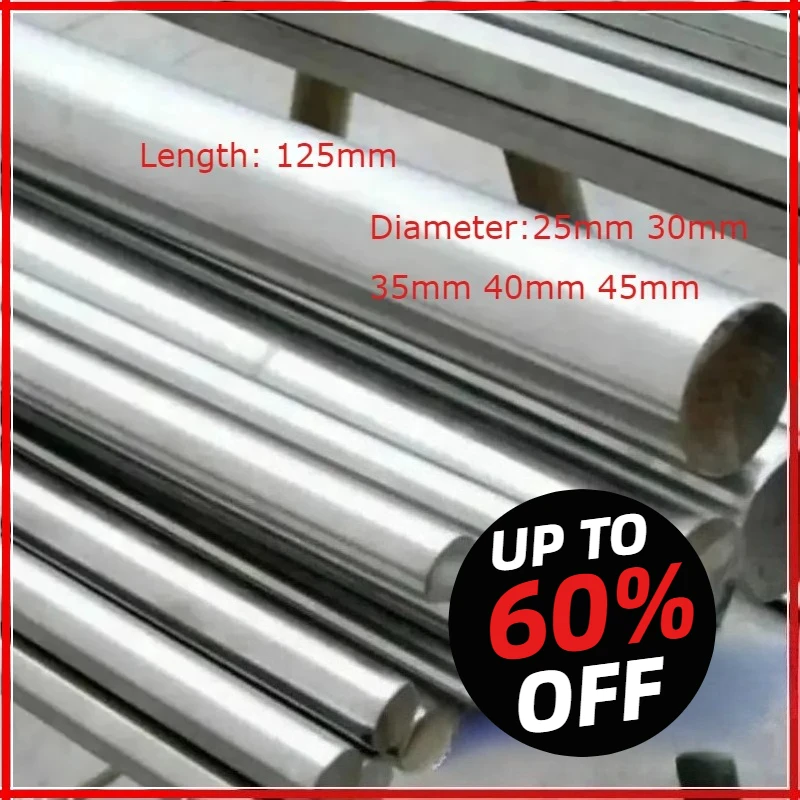 

Стержень из нержавеющей стали 125 мм 304, линейный вал 25 мм, 30 мм, 35 мм, 40 мм, 45 мм, круглый стержень, заземленный запас, большой размер, длина по индивидуальному заказу