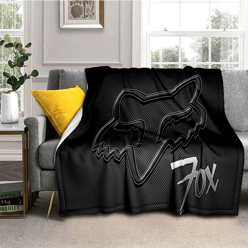 3D Racing Car Sign F-FOX Flannel Blanket Soft Warm Throw Blanket for Bedroom Living Room Bed Travel Camping Picnic Gift