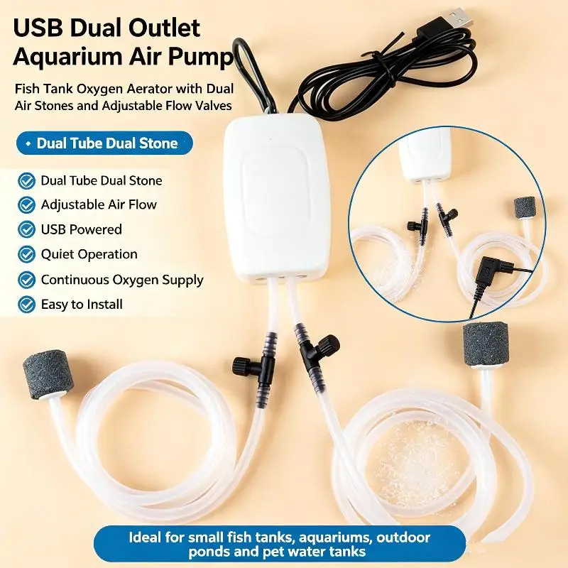 【CC】Aquarium USB Air Pump Fish Tank Air Compressor Aquarium Portable Mini Oxygenator Oxygen Aerator Aquarium Accessories