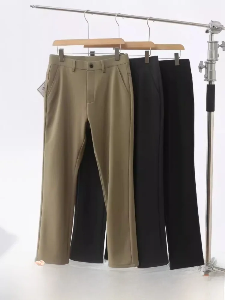 

Busin повседневные мужские прямые брюки против морщин, не железа, износостойкие, высокоэластичные, удобные осенние брюки для поездок на работу