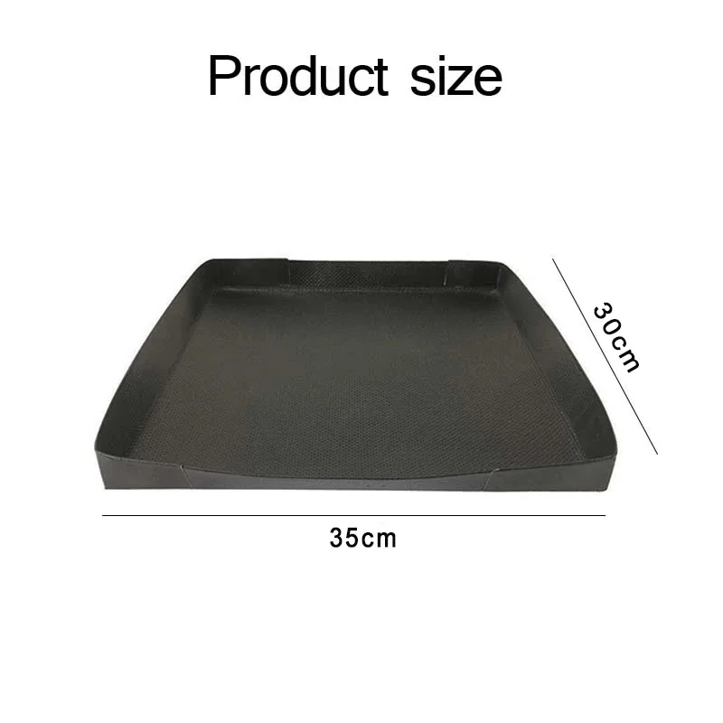 YOMEEI-Black Non-stick Baking Mat, Oven Food Basket Tray, Pan, Chips, Heat-resistant Coating, Baking Tools, 1Pc