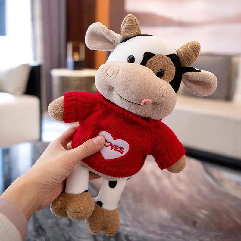 

Best Seller Cute Cow Doll Little Cow Plush Toy Chinese Zodiac Cow Doll Cloth Doll New Year'S Gift Girl'S Birthday Gift