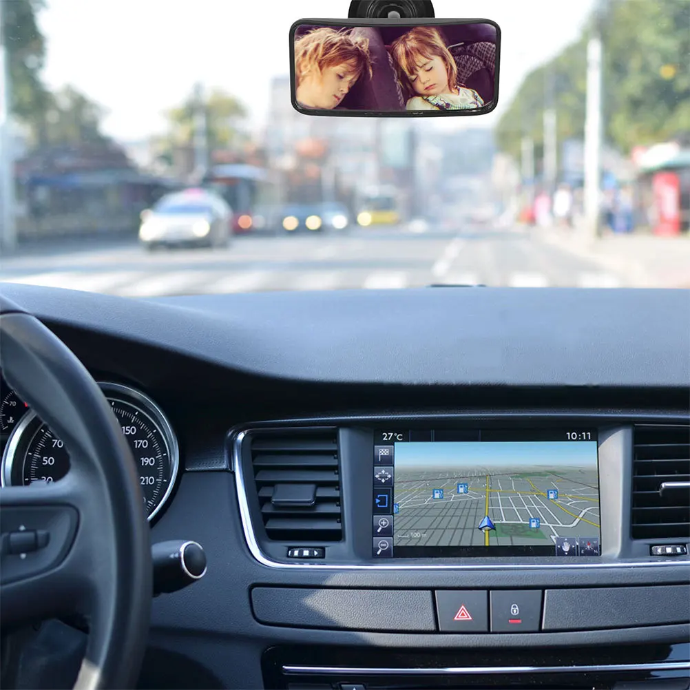 2 قطعة مرآة سلامة الطفل للسيارة الخلفية التي تواجه 360 درجة دوران شفط كأس الداخلية الرؤية الخلفية الرضع مرآة كبيرة رؤية واضحة