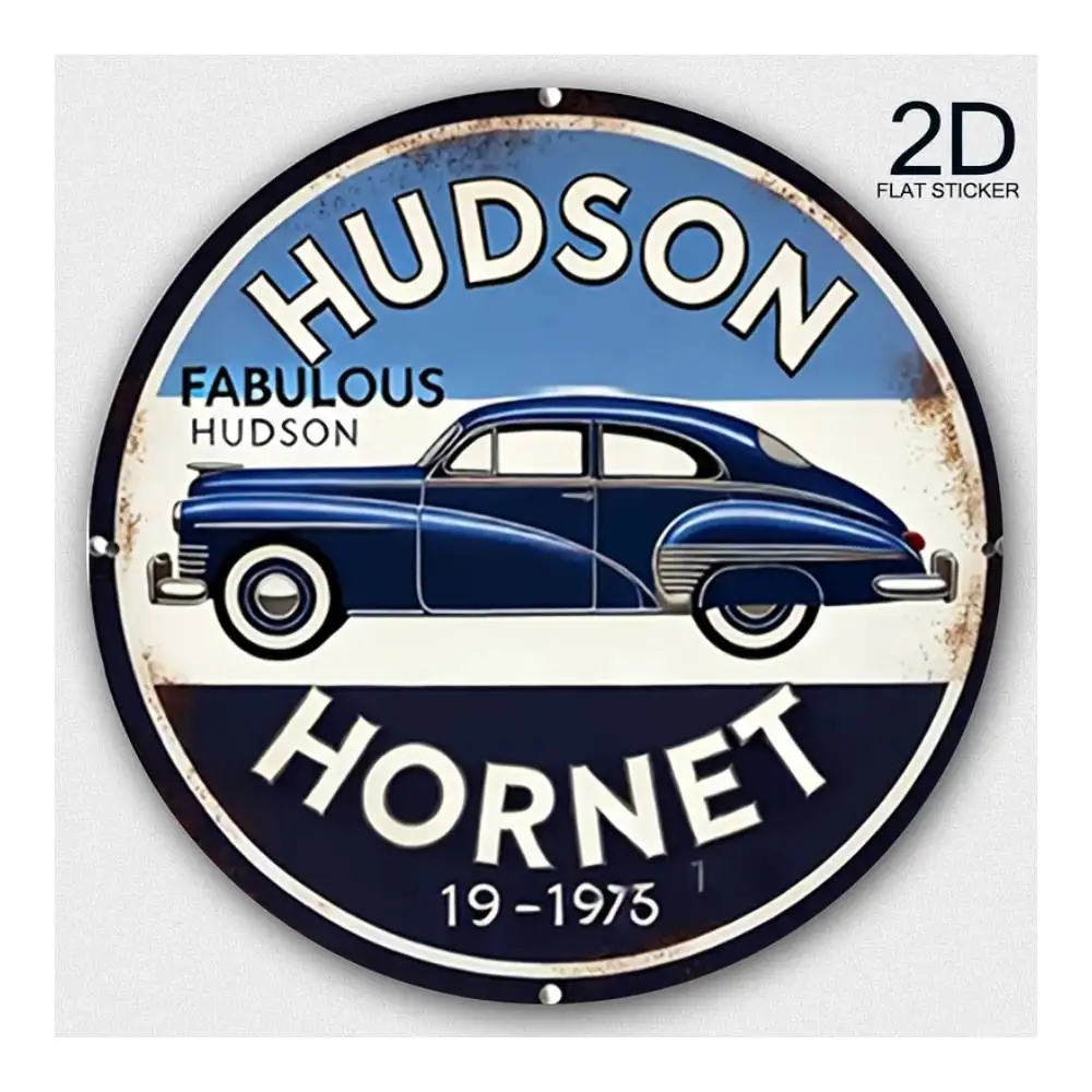 Hudson Hornet Sign Sticker For Vehicles, Laptops, Windows, Doors, Fridges, Water Bottles