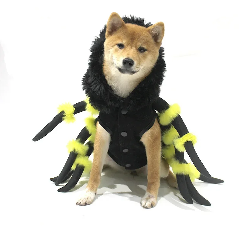 Dog Cat Spider Costumes Pet Halloween Cosplay Dress Funny Spider Costume for Dogs