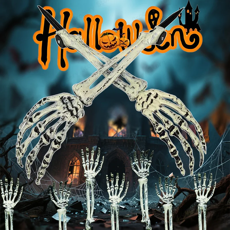 

Halloween Skeleton Arms Realistic Skeleton for Garden Lawn Graveyard Decor Skeleton Stakes Yard for Outdoor Party Scary Props