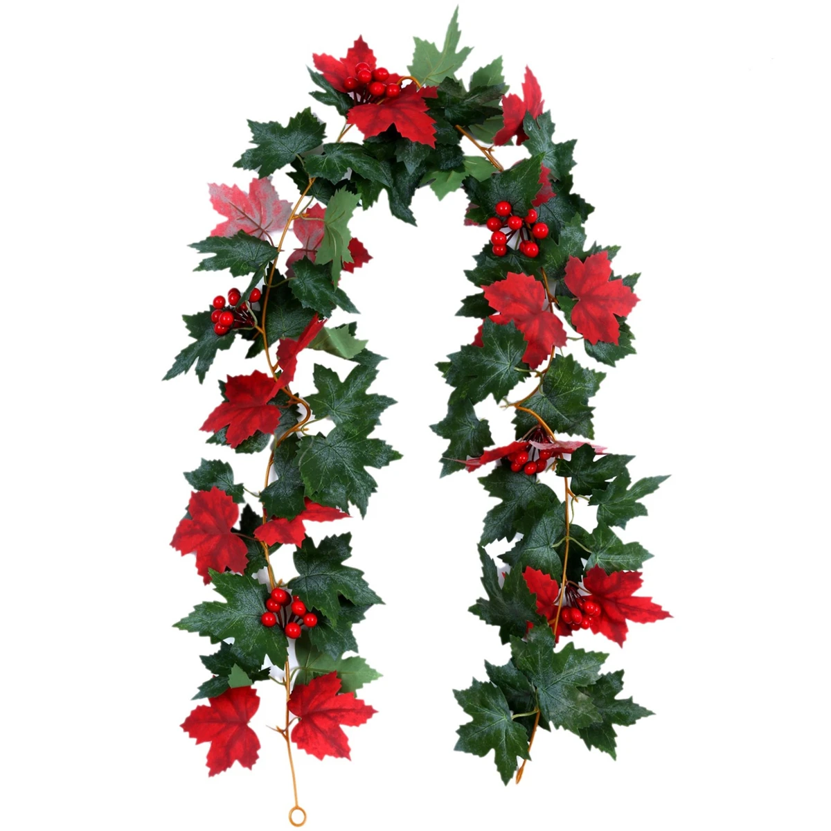 Künstliche Blätter Herbst Blatt Girlande hängende Ranken Blumen Seide gefälschte Pflanze für Halloween Weihnachten Hochzeit Party Home Dekoration – Detail 3