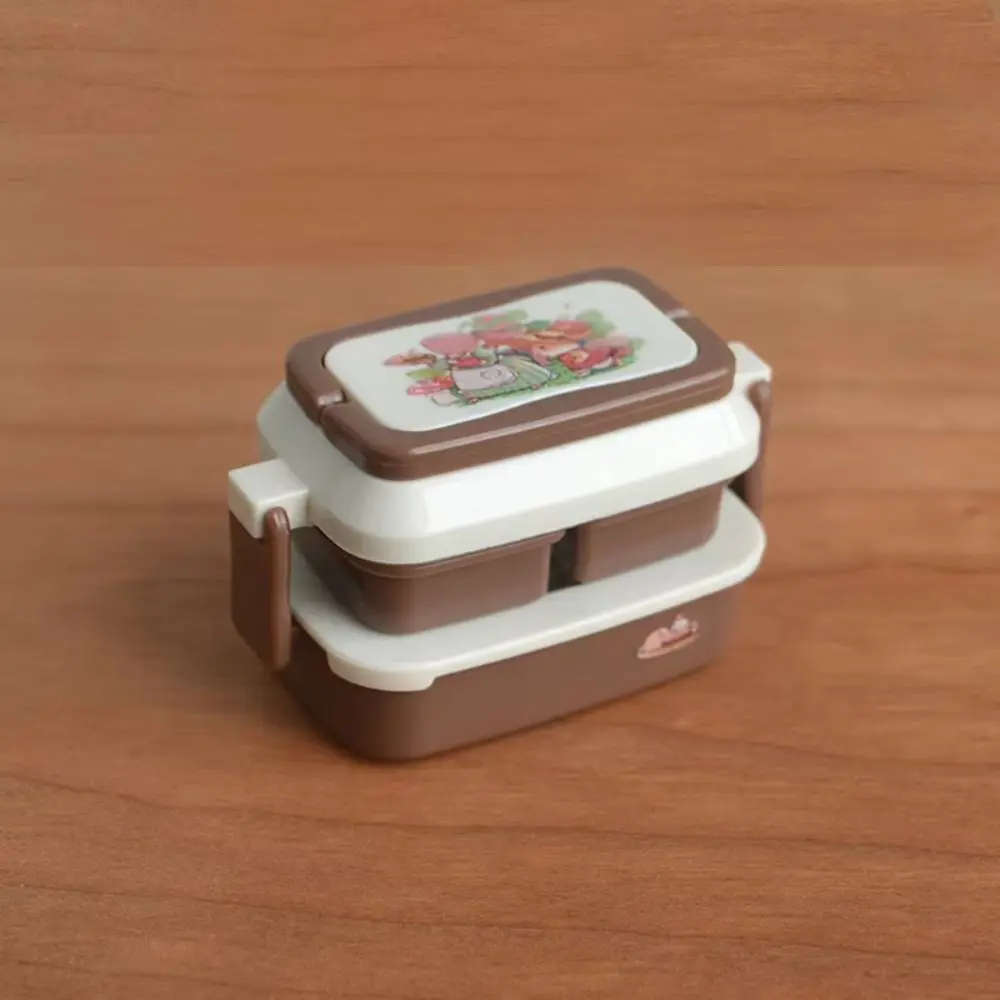 Lancheira para casa de bonecas, escala 1/6, comida, cozinha, simulação, caixa de piquenique em miniatura, design realista, mini caixa de armazenamento de plástico, acessórios