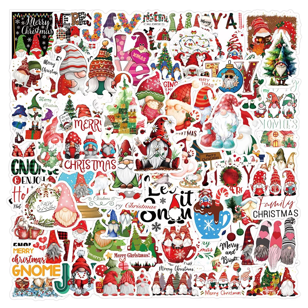 

10/30/60pcs Disney Santa Claus Dwarf Sticker Kawaii Cartoon Decals Waterproof DIY Skateboard Laptop Phone Car Kids Sticker Toys